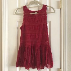 Free People red lace top
