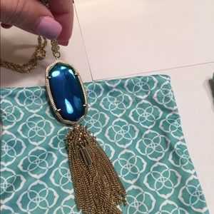 Kendra Scott Black Iridescent Rayne Necklace