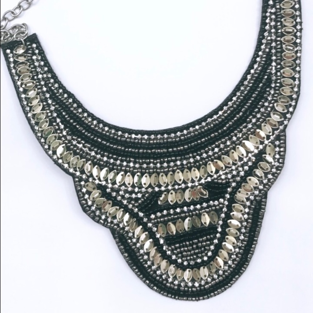 Sequined statement necklace