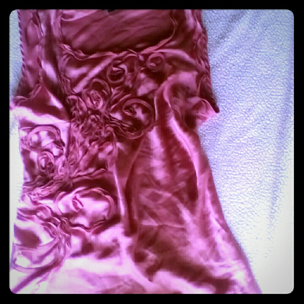Beautiful 100% polyester rose blouse