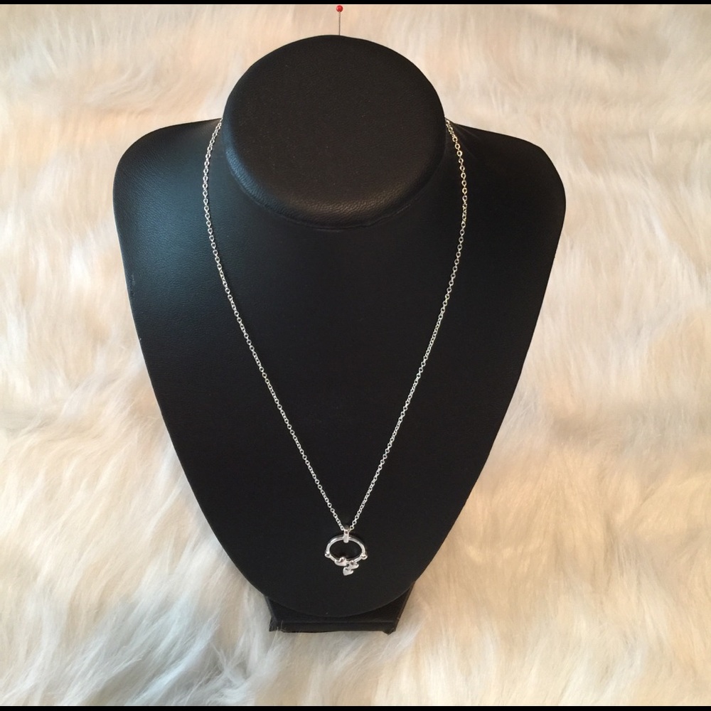 Sterling Silver Necklace with Tri Hearts Pendant