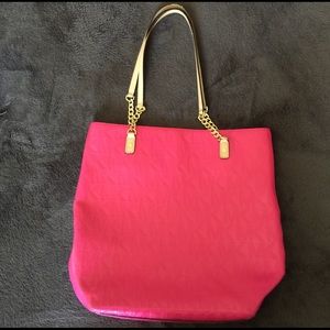 Hot pink Michael Kors medium size tote.