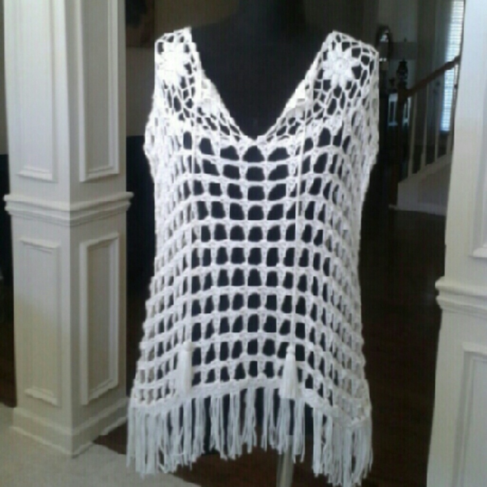 Forever 21 off white knit cover up
