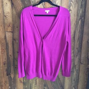 GAP hot pink v-neck cardigan