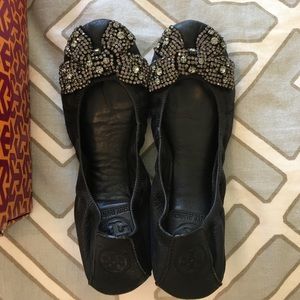 Tory Burch Eddie flat with now