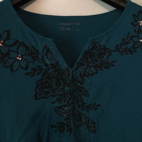 Cold water Creek 3/4 Sleeve - Picture 2 of 3