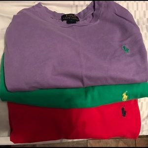 Three Ralph Lauren boys shirts size large.