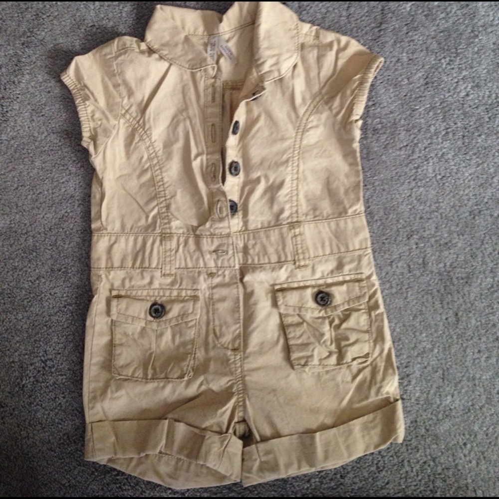twill safari romper