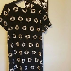Daisy Black Print Shift Dress
