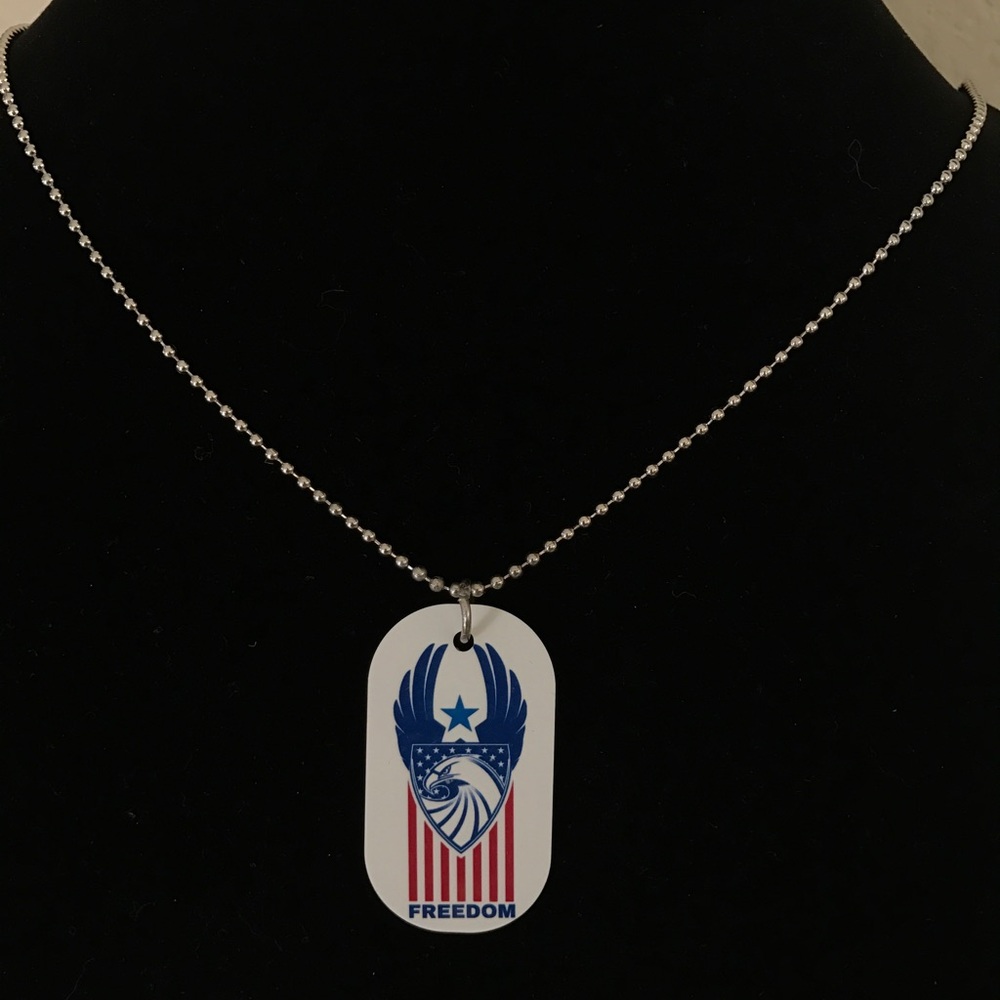 Dog tag style necklace