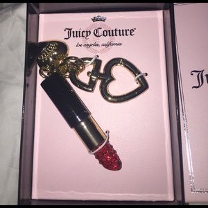 Juicy Couture Lipstick & Heart Keychain