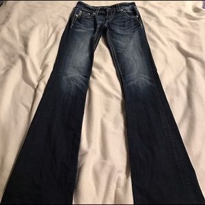 Miss Me Bootcut Jeans simple jewels on butt