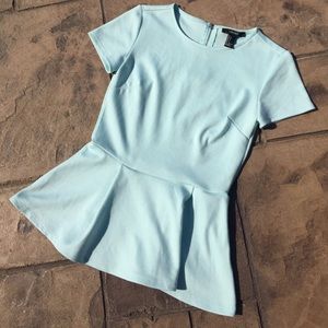 Light blue peplum top