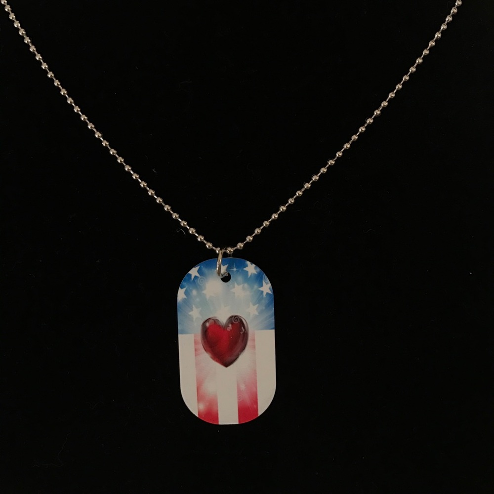 Dog tag style necklace