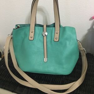 Charming Charlie aquamarine 2 in 1 handbag