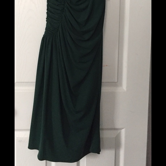Vera Wang Hunter Green Cocktail Dress - Picture 2 of 4