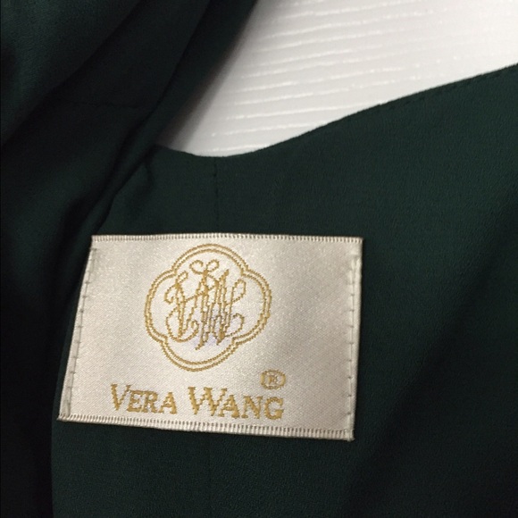 Vera Wang Hunter Green Cocktail Dress - Picture 3 of 4