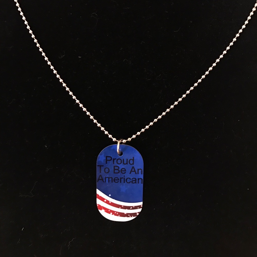 Dog tag style necklace