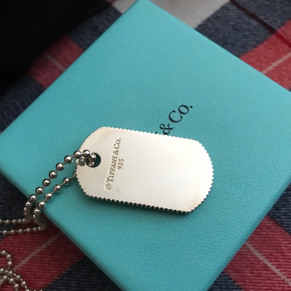 tiffany coin edge dog tag