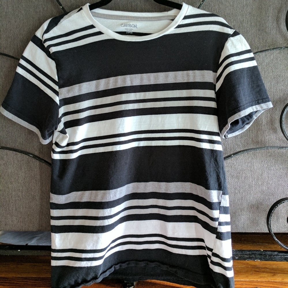 Black and White striped tee