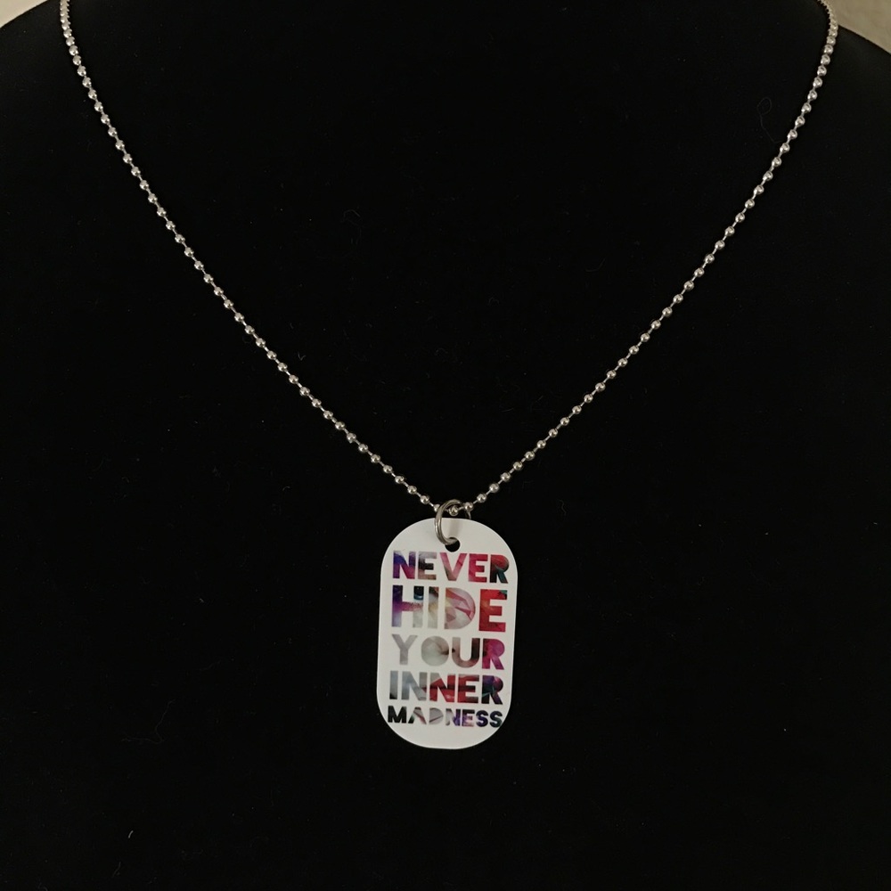 Dog tag style necklace