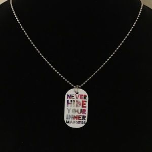 Dog tag style necklace