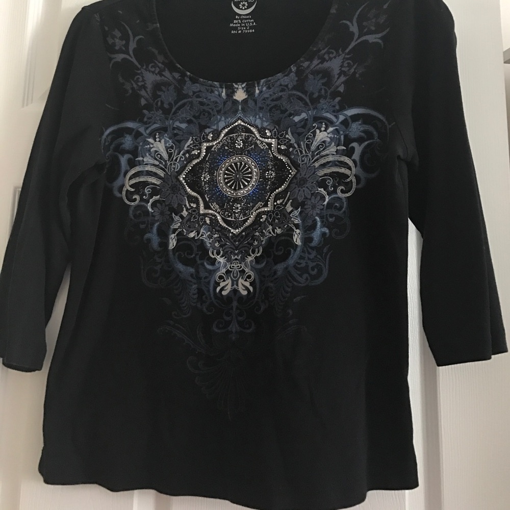 Chicos 3/4sleeve top