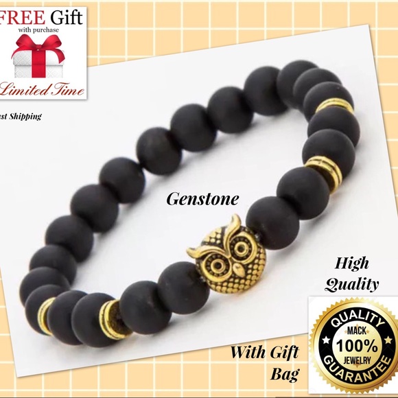 Other - Energy Stone Bracelet Beads fashion owl men women