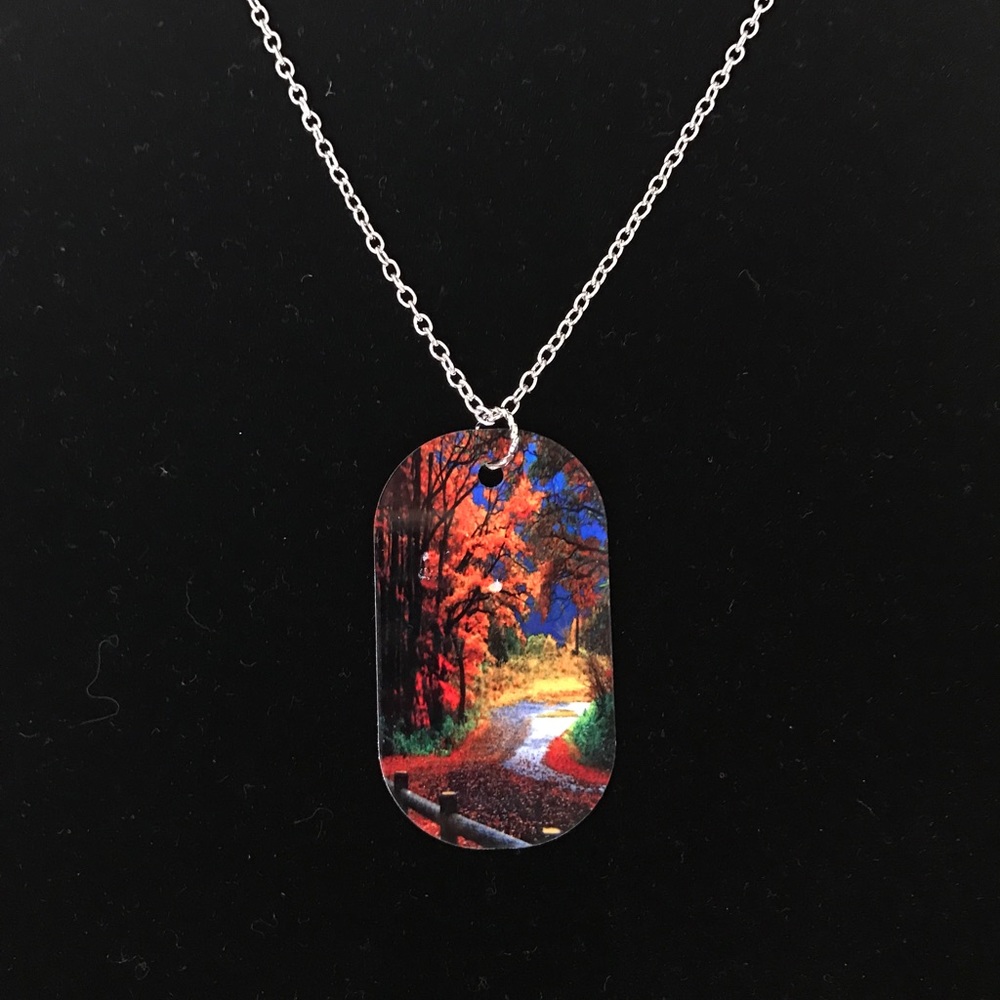 Dog tag style necklace