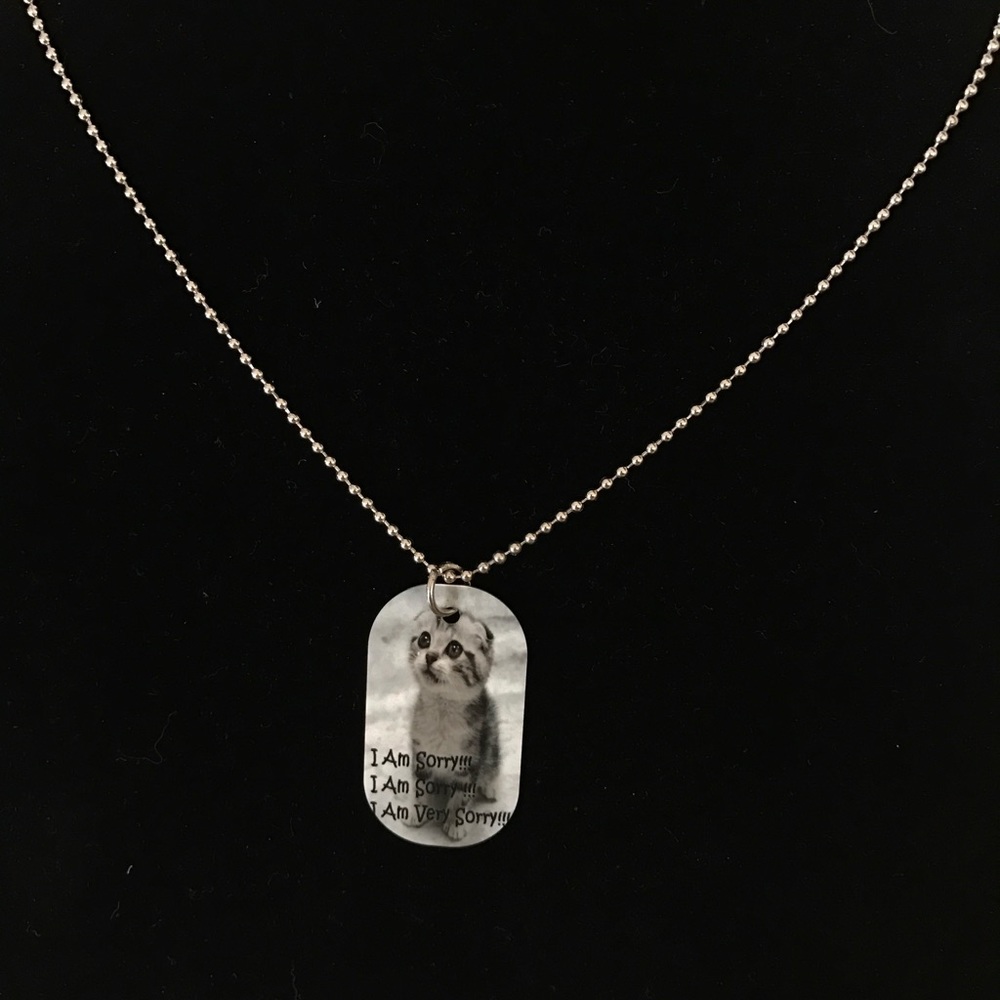 Dog tag style necklace