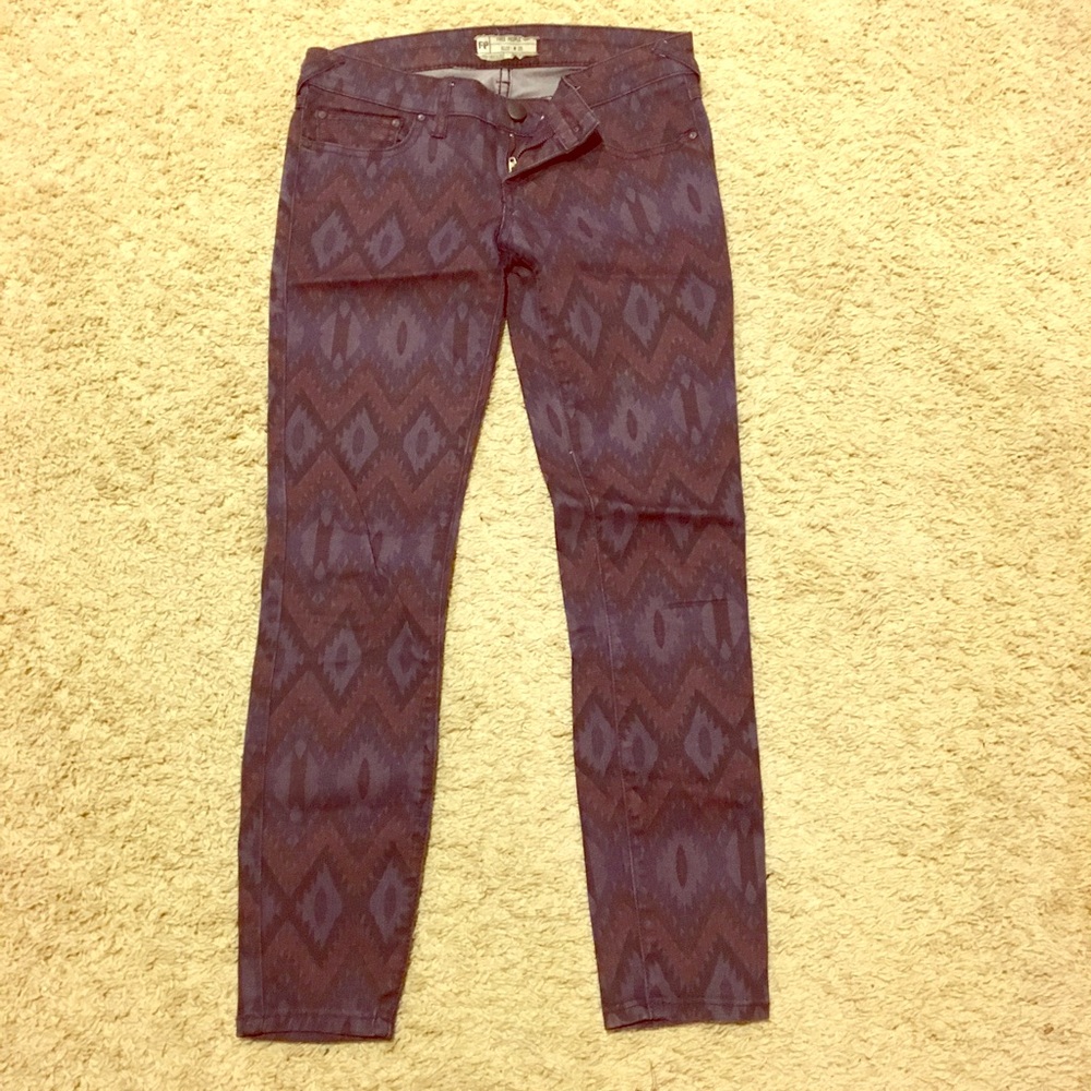 Free People- Purple Aztec Jeans