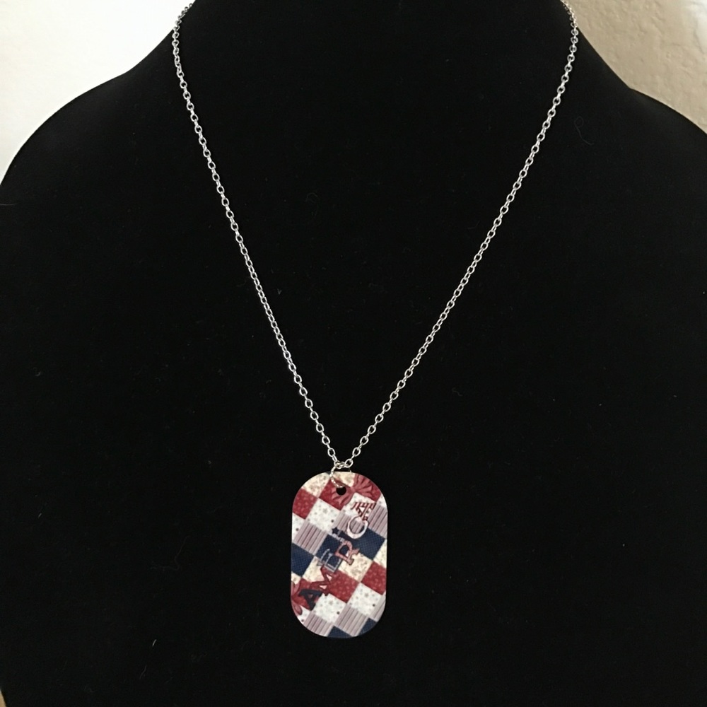 Dog tag style necklace