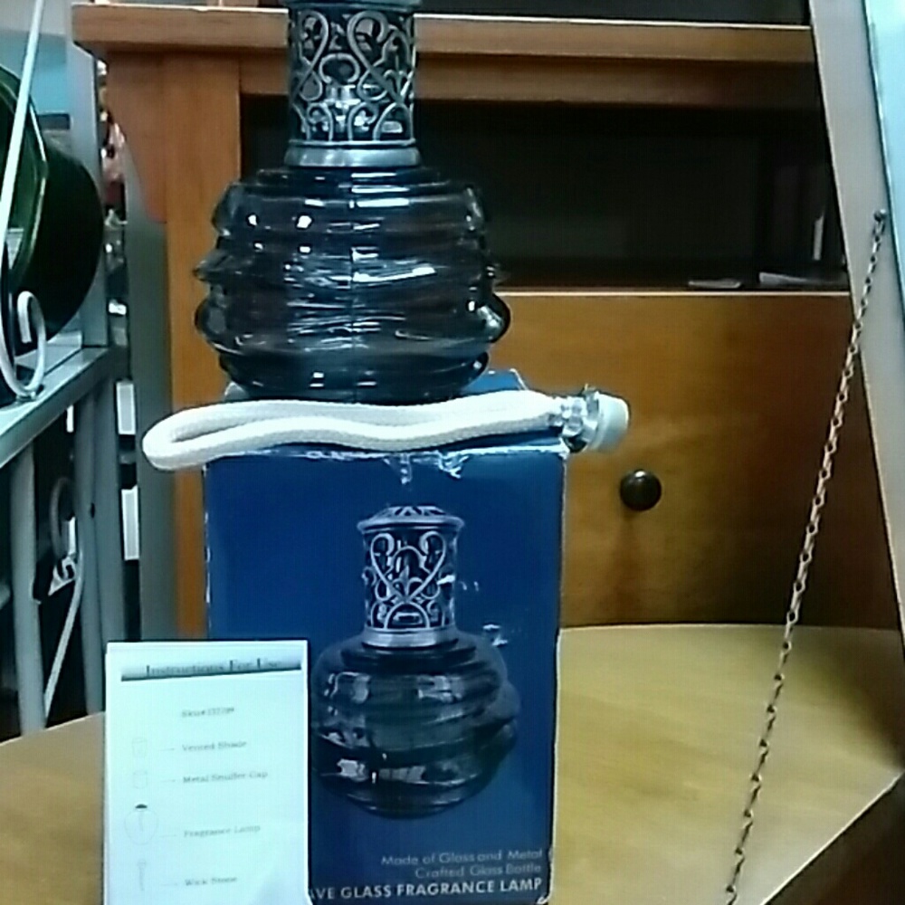 Sold - Wave Glass Fragrance Lamp