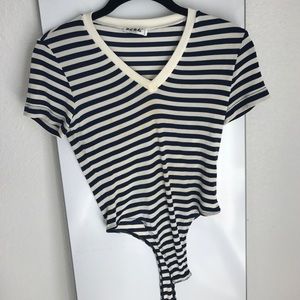 Vintage BCBG Paris Striped Bodysuit