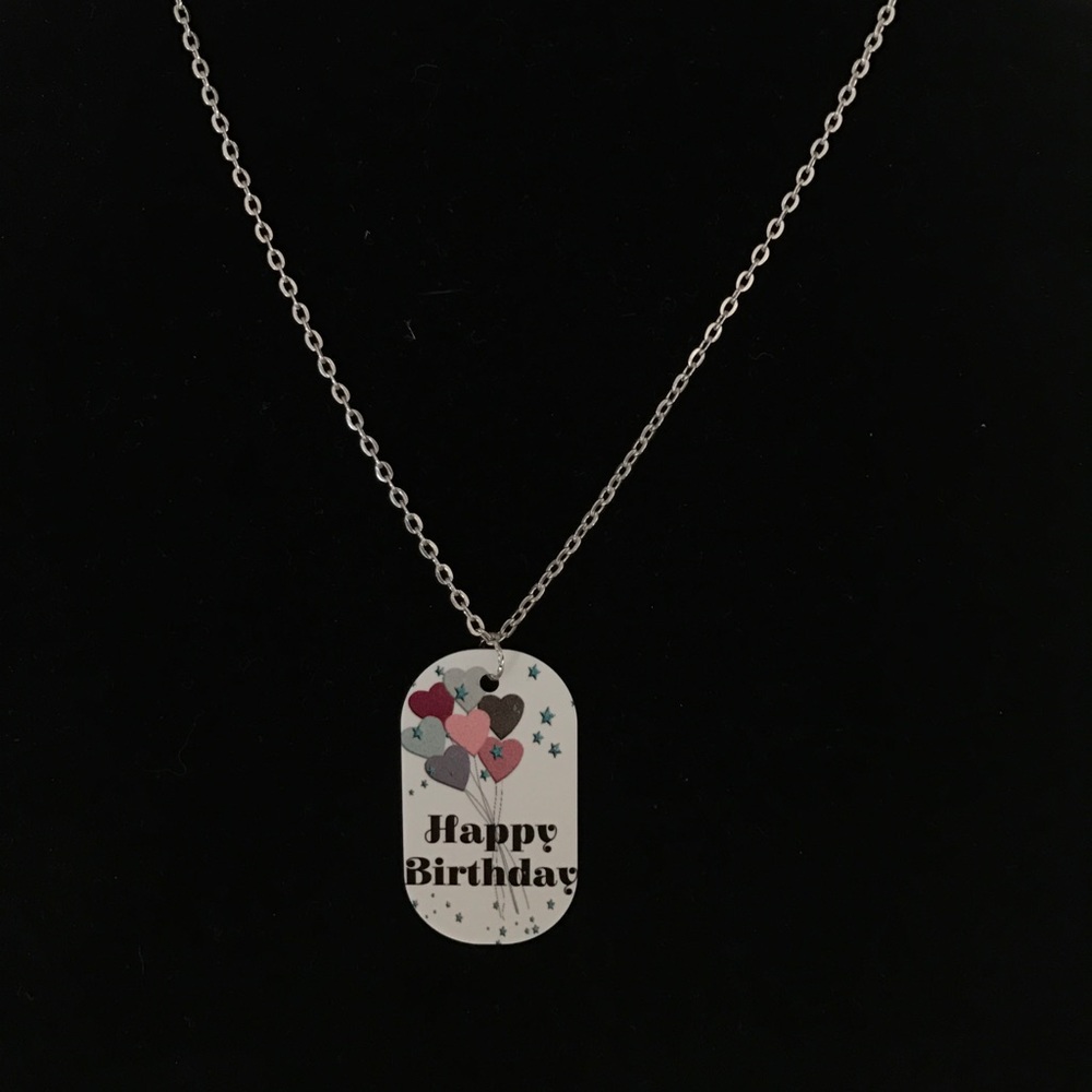 Dog tag style necklace