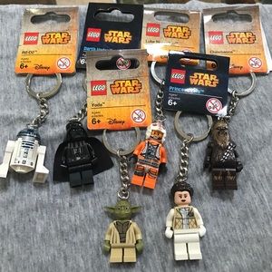 Lot of 6 lego land keychains