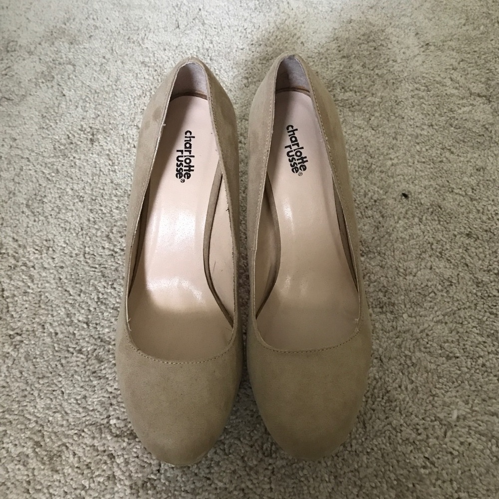 6 inch heels from Charlotte Russe in tan size 9