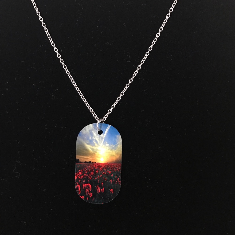 Dog tag style necklace