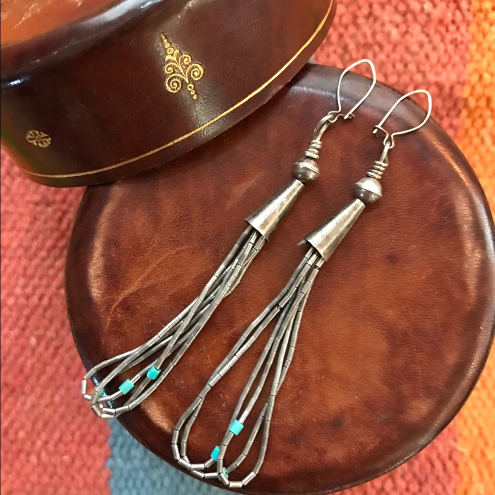 Turquoise/silver earrings