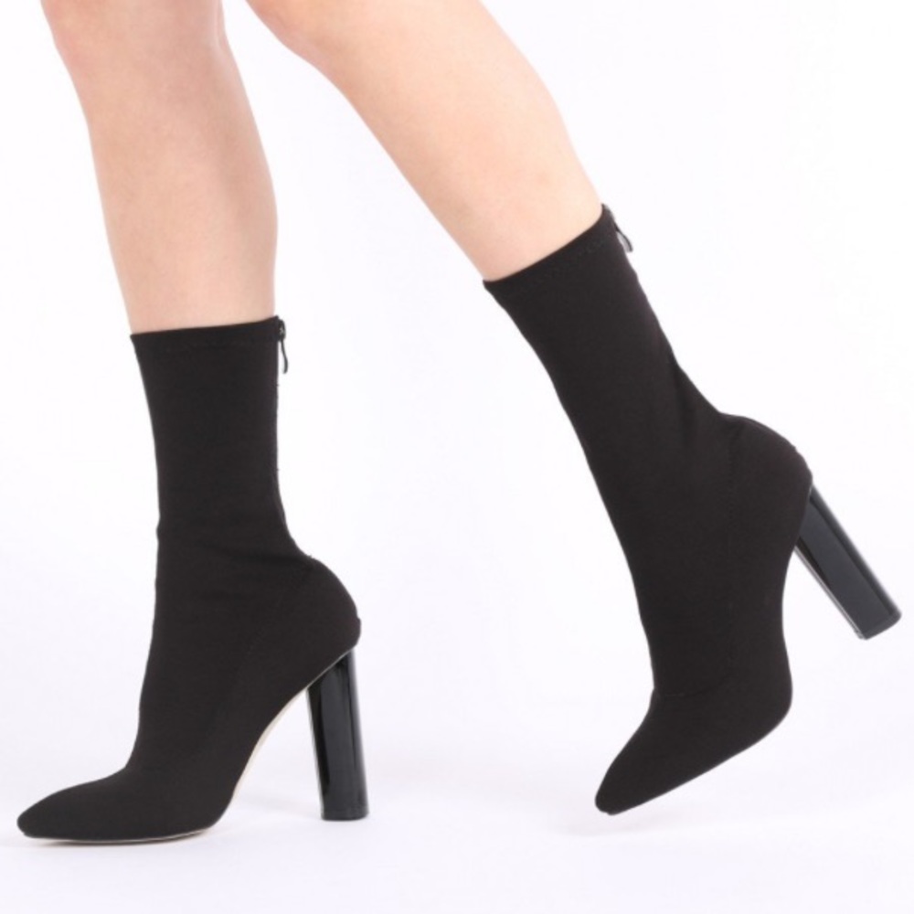Public Desire Heeled Sock Boots (Yeezy Inspired)