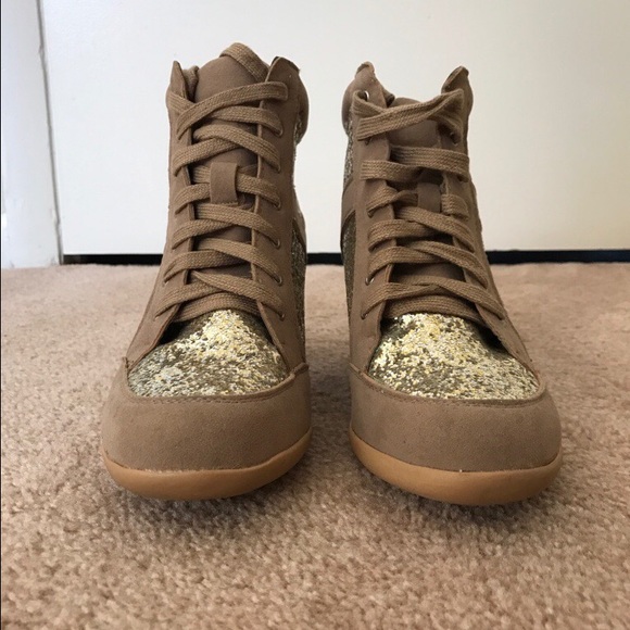 Gold Sequin Boots - Picture 2 of 3