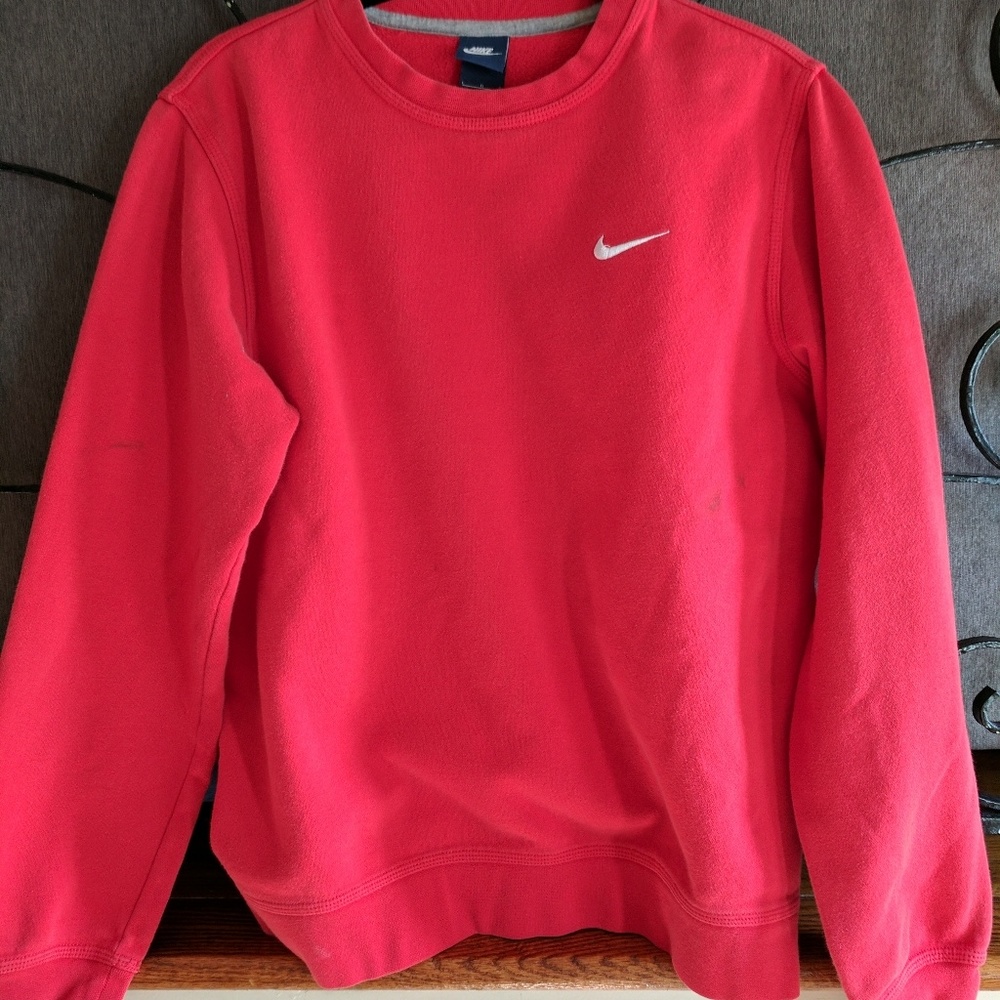 Red Nike Crew neck sweater