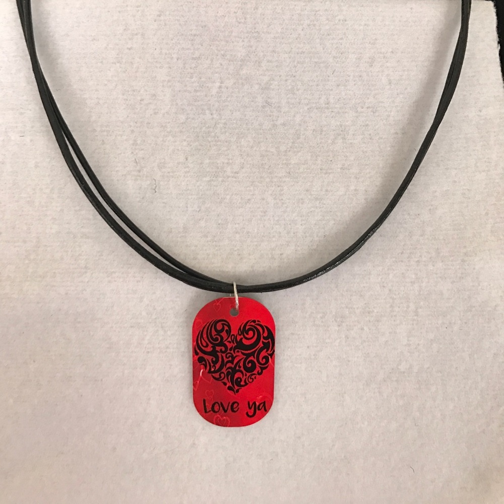 Dog tag style necklace