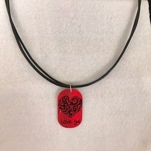 Dog tag style necklace