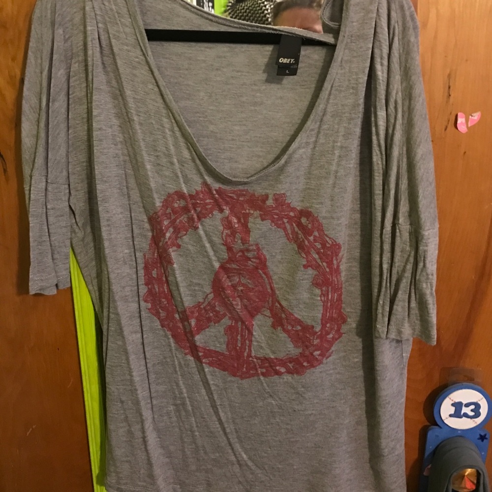 Obey 3/4 length sleeves