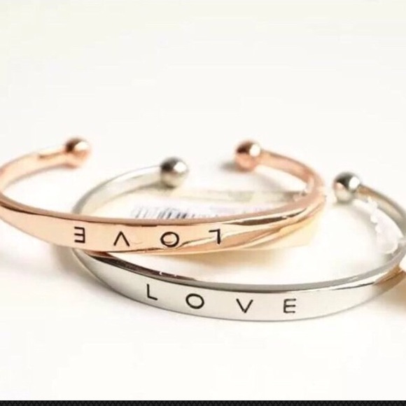 Love women men bracelet silver gold rose fashion - Picture 2 of 6