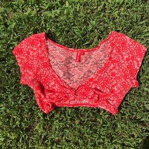 Red LF crop top!