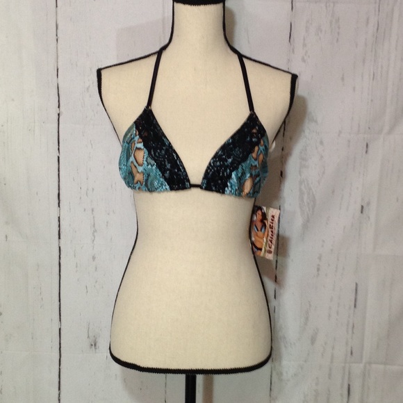 {CHICA RICA} Snake Print Top Sz L - Picture 2 of 5