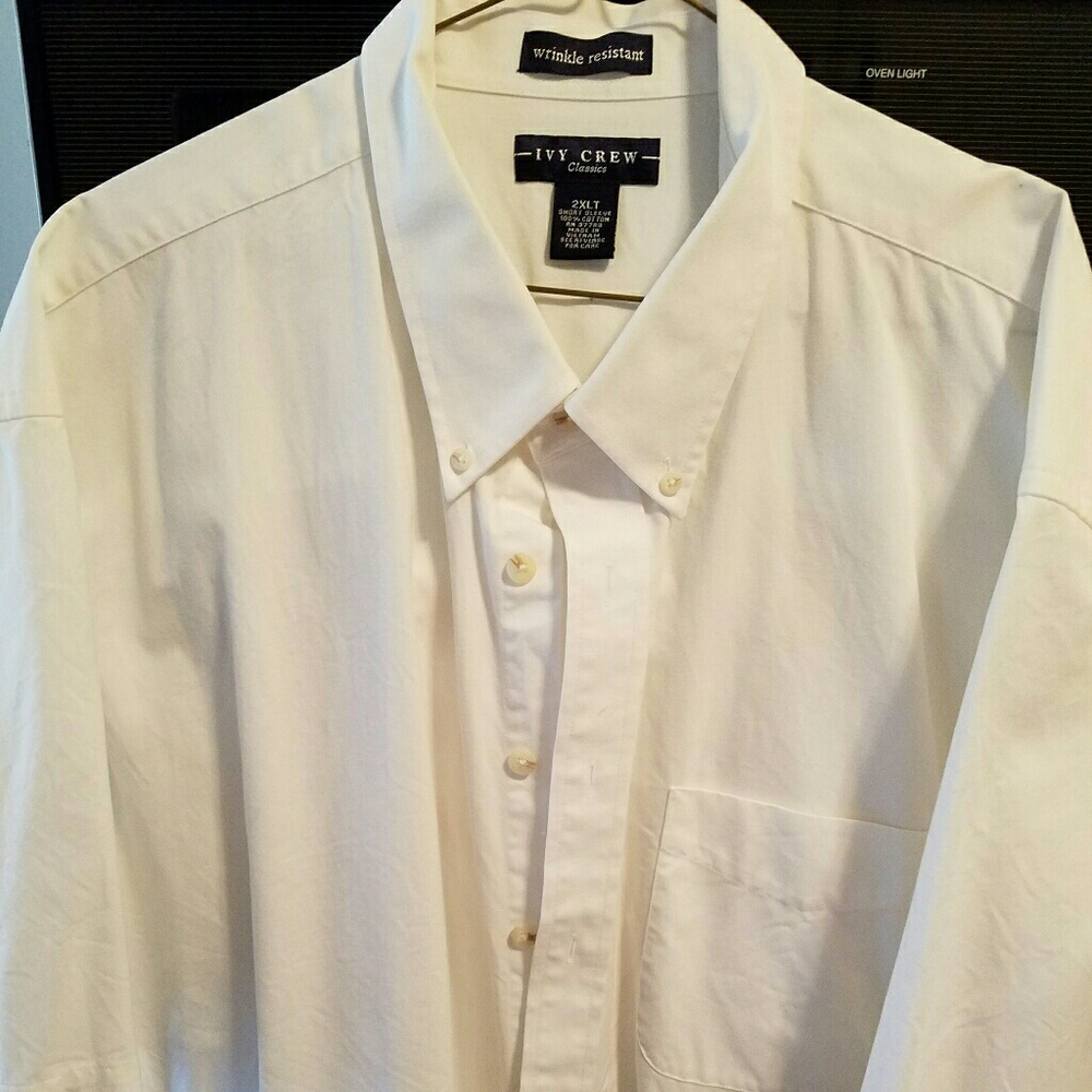 Men's white Ivy Crew short sleeve shirt 2XL