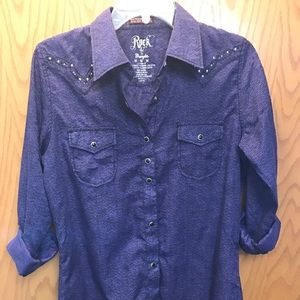 Women's Pearl Snap Long Sleeved Western Shirt